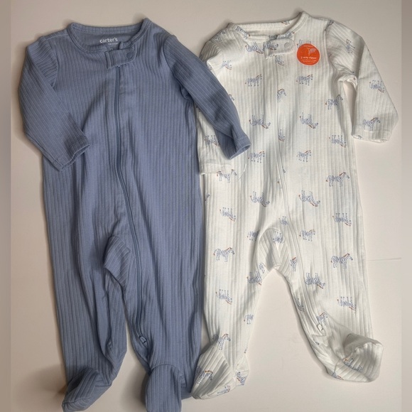 Carter's Lot 2 Sleep N Play Zip Up Sleepers 6 Months 12.5-17lb NEW - Picture 2 of 7